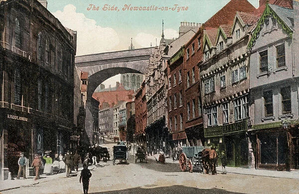 The Side, a medieval street in Newcastle upon Tyne (photo)