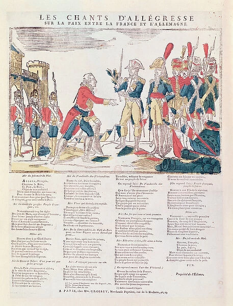 Songs of Rejoicing for the Peace between France and Germany (coloured engraving)