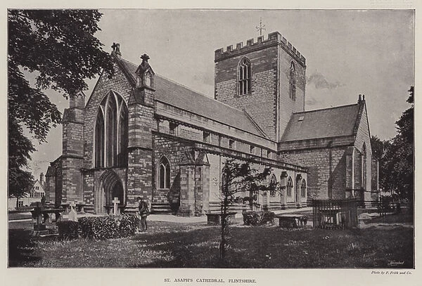 St Asaphs Cathedral, Flintshire (b  /  w photo)