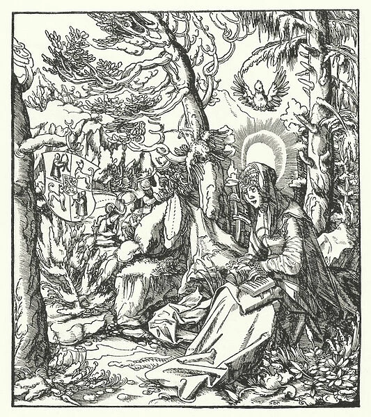 St Ida of Lorraine (c1040-1113) (engraving)
