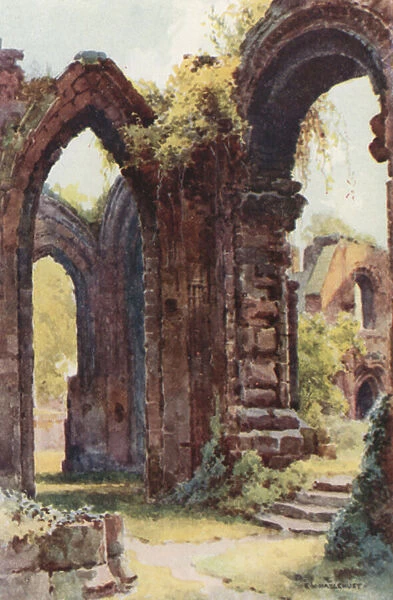 St. Johns Ruins (colour litho)
