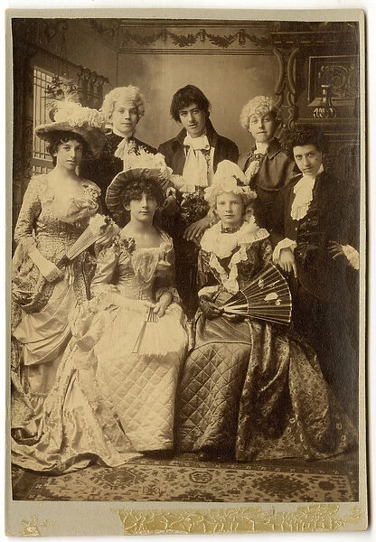 Teenage Group, Costume Ball (sepia print)