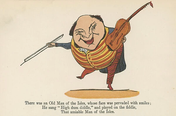 'There was an Old Man of the Isles, whose face was pervaded by smiles', from A Book of Nonsense, published by Frederick Warne and Co. London, c. 1875 (colour litho)