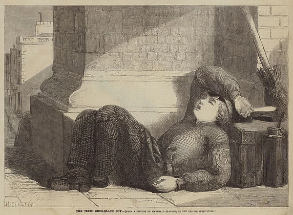 The Tired Shoe-Black Boy (engraving)