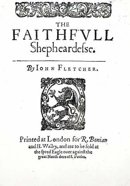 Title Page to The Faithfull Shepherdess by John Fletcher, c. 1609 (print)