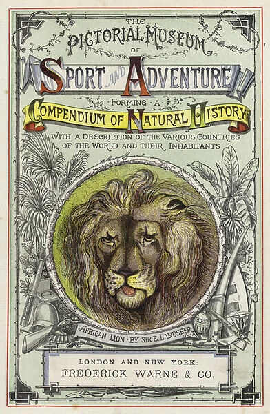 Title-page for The Pictorial Museum of Sport and Adventure (colour litho)