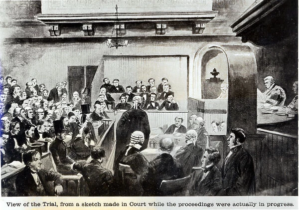 Trial of Madeleine Smith, 1857 (w  /  c on paper) (b  /  w photo)
