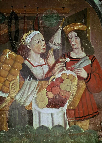 The Vegetable Market (fresco) (detail)
