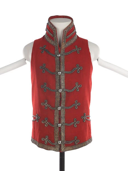 Vest worn by Lieutenant William Polhill, 16th (or Queen s) Light Dragoons, 1815 circa. (fabric)