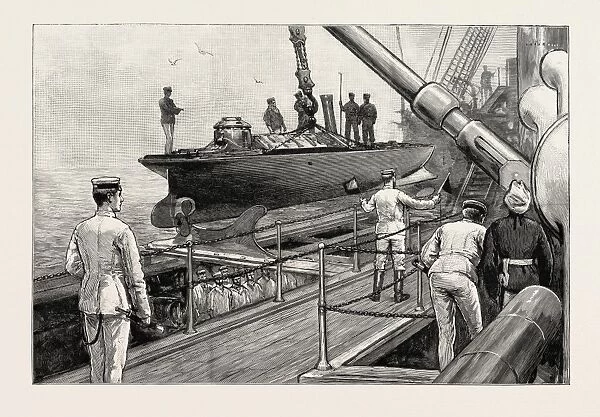 The Naval Manoeuvres: out Torpedo Boat Whilst under Way, on Board an Ironclad, Maritime