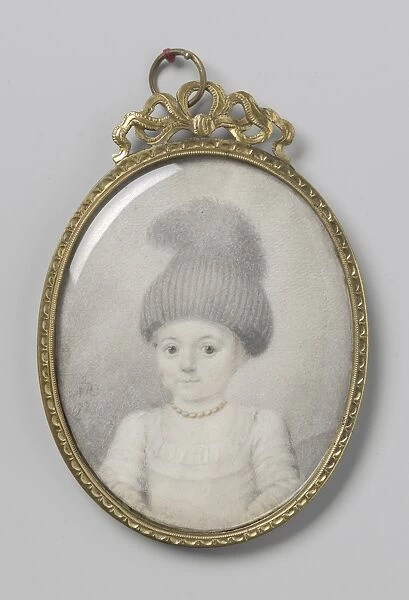 Portrait of a girl with a hat, Joseph Marinkelle, 1778, Portrait miniature