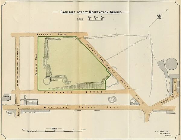 Plan of Carlisle Street Recreation Ground, 1897