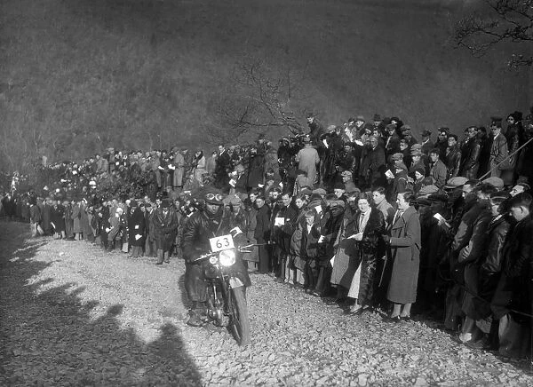 498 cc Levis of AJ Hicks competing in the MCC Lands End Trial, Beggars Roost, Devon, 1936