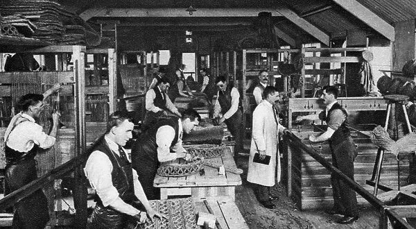 Blind mat-makers of St Dunstans, London, 1926-1927