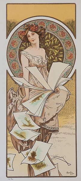 Champenois Calendar, ca 1897. Creator: Mucha, Alfons Marie (1860-1939)