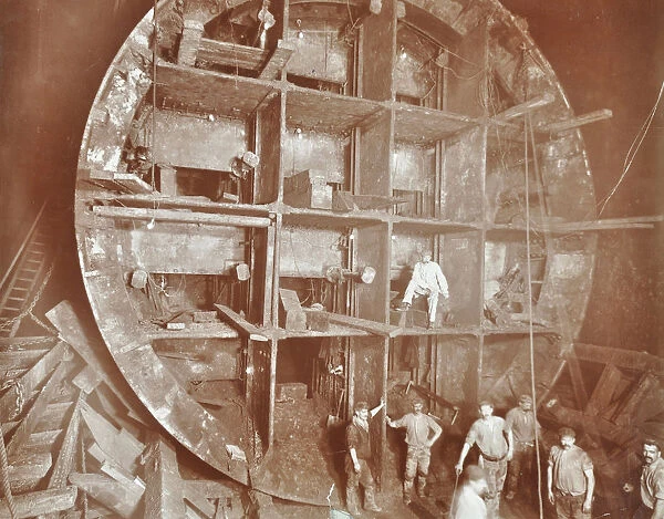Construction of the Rotherhithe Tunnel, Bermondsey, London, November 1906