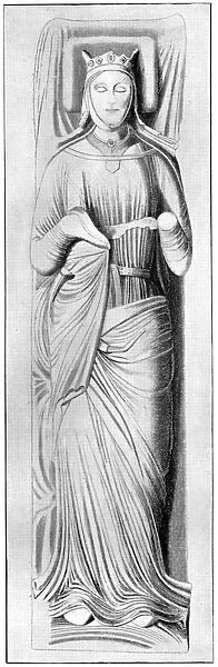 Effigy of Queen Eleanor, consort of Henry II, 13th century, (1910)