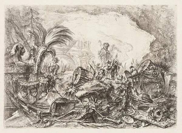 Groteschi: Ruins with a Statue of a Faun and a Fallen Column, ca. 1745-50. Creator