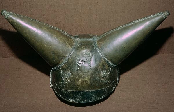 Horned British Celtic Bronze Helmet, 1st century BC