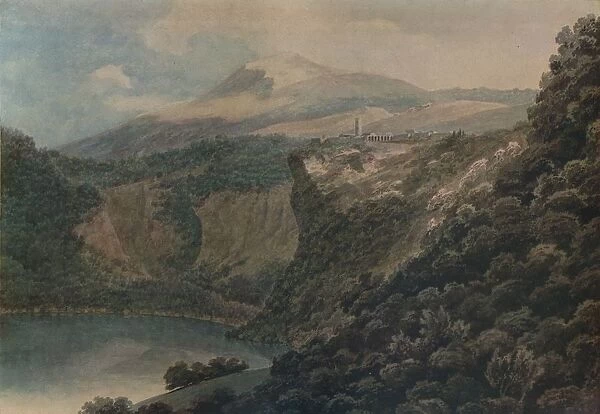 The Lake and Town of Nemi, 1778. Artist: John Robert Cozens