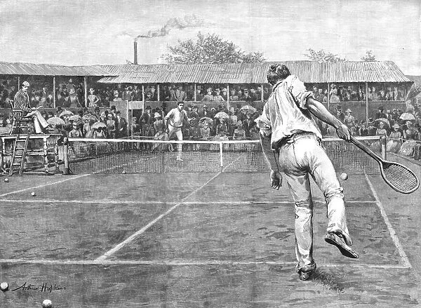 The Lawn Tennis Championship Match at Wimbledon, 1888. Creator: Arthur Hopkins