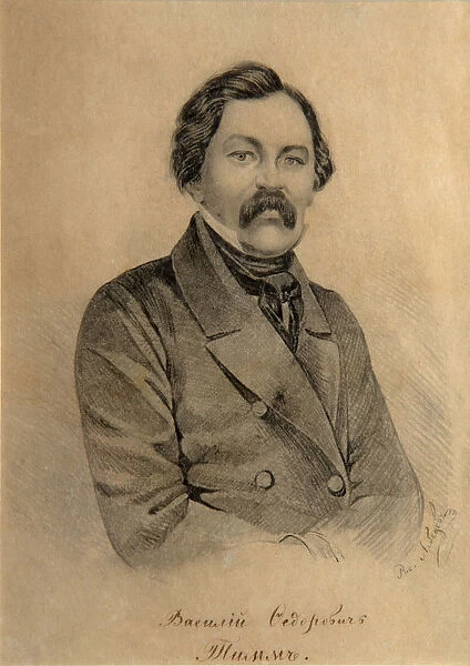 Portrait of the Painter Vasily Fyodorovich (Georg Wilhelm) Timm (1820-1895). Artist: Lebedev, Alexander Ignatyevich (1830-1898)