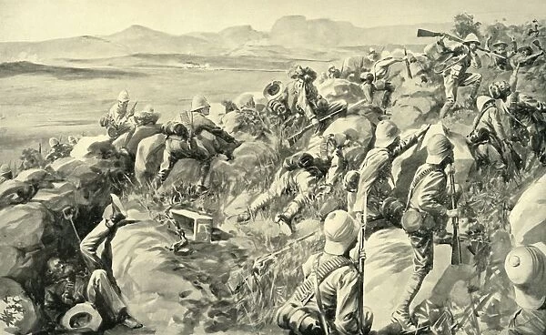 The Relief of Ladysmith - The Last Rush at Hlangwane Hill, 1900. Creator: Rene Bull