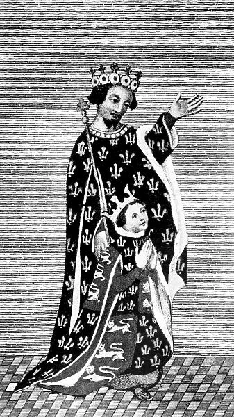 Richard II and his father, the Black Prince, 14th century, (1910)