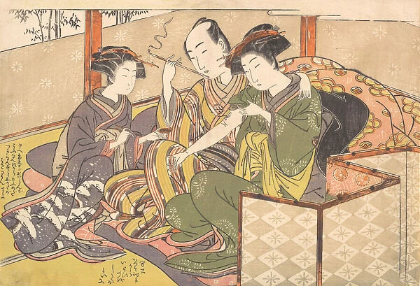 Servant Applying Medicinal to Geishas Arm, late 18th century. Creator: Kitao Shigemasa
