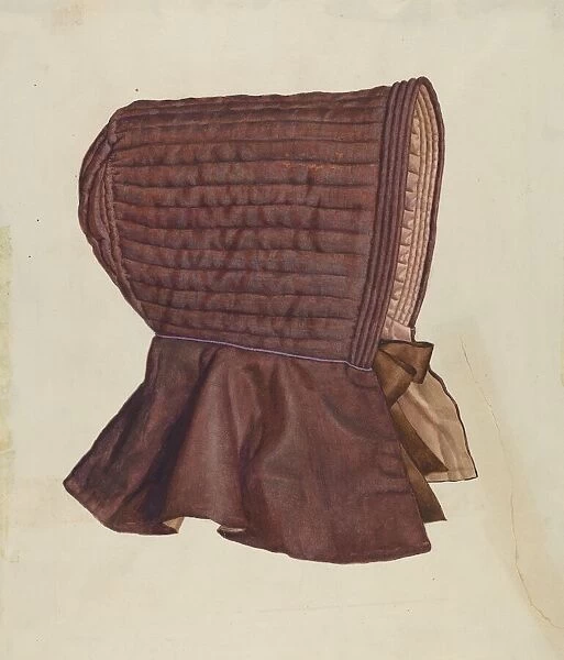 Shaker Womans Bonnet, c. 1936. Creator: Elizabeth Moutal