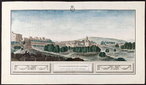 View of the Alhambra in Granada. Artist: Hermosilla, Jose de (1715-1776)