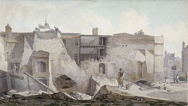 View of the ruins of part of the Priory of Holy Trinity, Aldgate, City of London, 1824