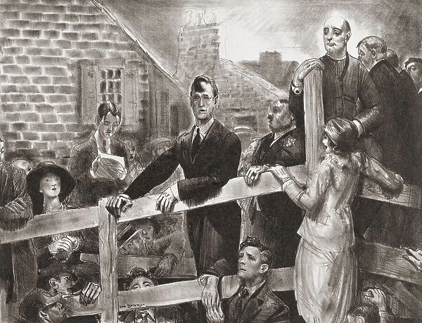 The Appeal to the People. Eamon De Valera speaks in County Clare 1923. After a lithograph by American artist George Bellows