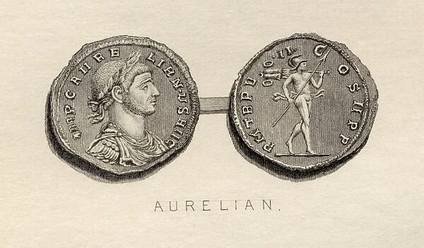 Coin From The Era Of Aurelian, Lucius Domitius Aurelianus, A. D. 214  /  215- 275. Roman Emperor
