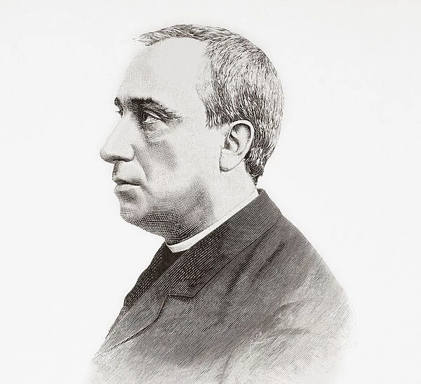 Florencio Jardiel Dobato, 1844 - 1931. Spanish priest and author. From La Ilustracion Espanola y Americana, published 1892