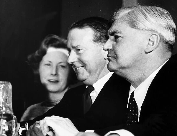 Aneurin Bevan and Barbara Castle with Hugh Gaitskell at the Labour Party Press Conference