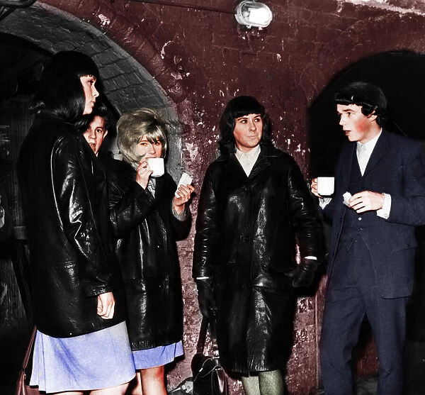 A break for refreshments by members of the Cavern club in Liverpool. Circa 1963