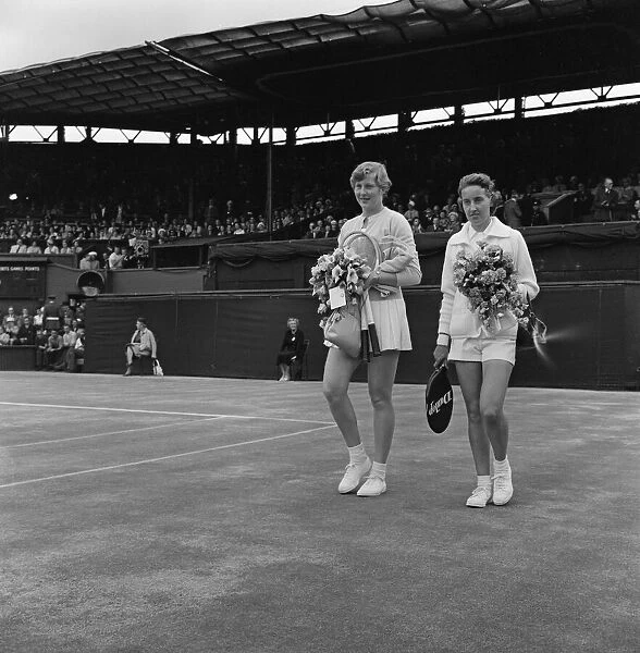 Christine Truman (LEFT) and Angela Mortimer (RIGHT), both British Tennis players
