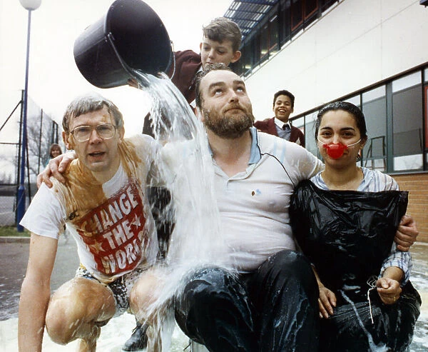 Comic Relief day was a trifle sticky for staff at Macmillan College, Middleborough