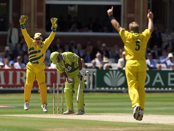 Cricket World Cup Final 1999 Australia v Pakistan June 1999 Shane Warne celebrates