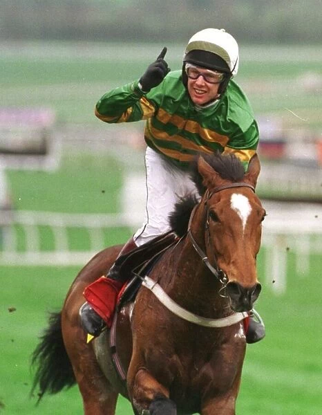 Istabraq with Charlie Swan wins the 1998 Champion Hurdle at Cheltenham 17th March 1998
