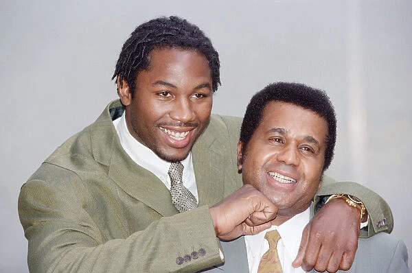 Lennox Lewis with his new trainer Emanuel Steward From The Kronk Gym In Detroit