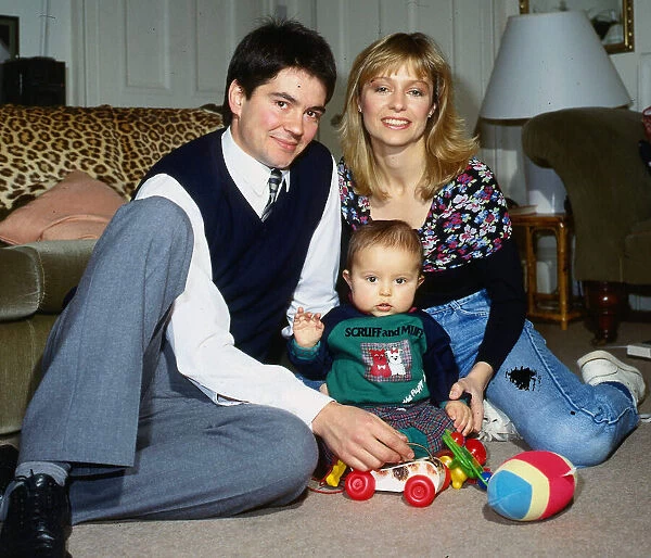 Louise Welsh, husband Roger and son Jonathan January 1989