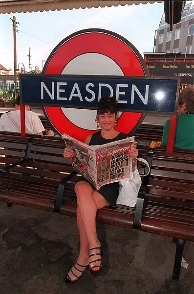 Maria Smedley actress at Neasdon tube September 1997 station