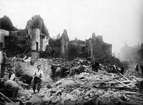 The morning after an air raid by the German Luftwaffe on Scarborough Street in the city