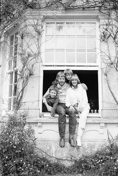 Rick Wakeman and family seen hgere at home. May 1982 82 2864