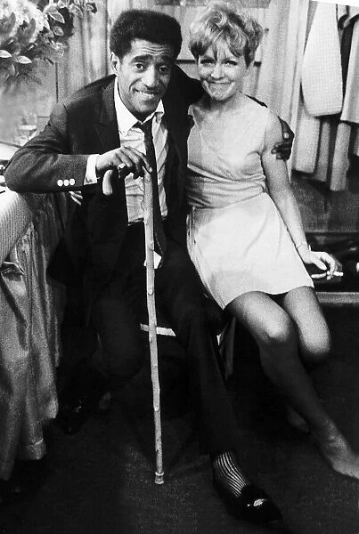 Sammy Davis Jnr with actress Vivienne Martin 1968