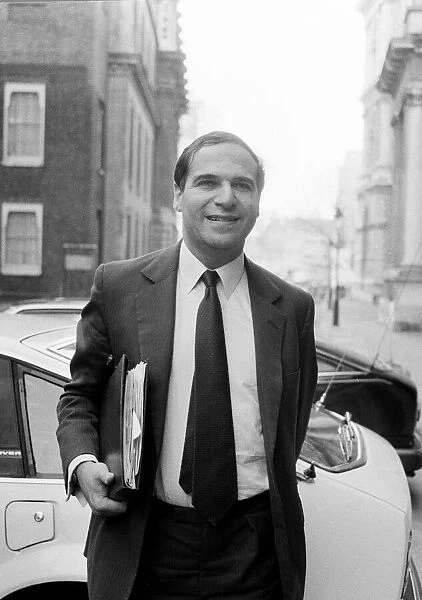 Trade and Industry Secretary Leon Brittan leaving Downing Street after a Cabinet meeting