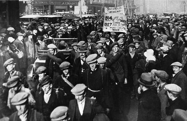 Unemployed South Wales Miners seen here in Reading during their hunger march from