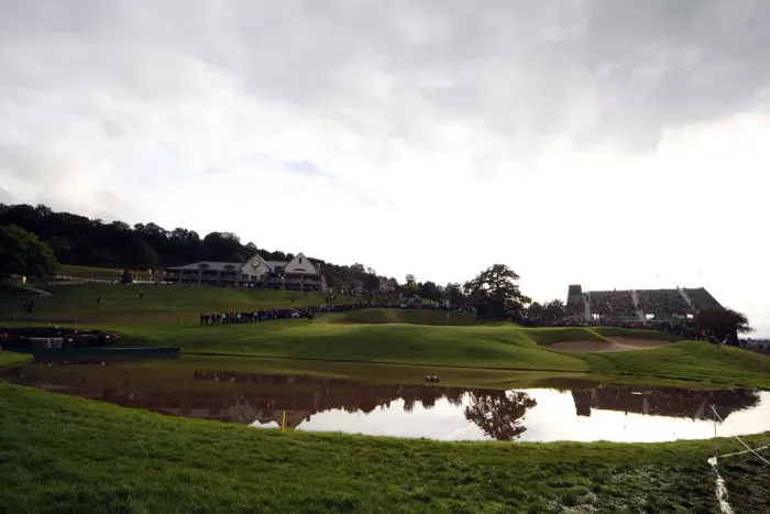 Framed Print : 18th Green Celtic Manor Framed Print : 18th Green Celtic Manor